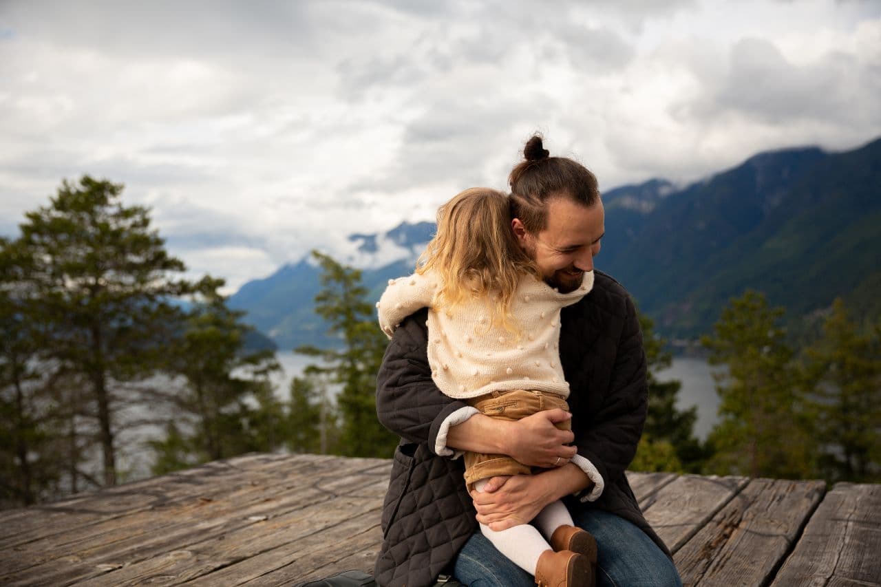 montagna padre e figlia 